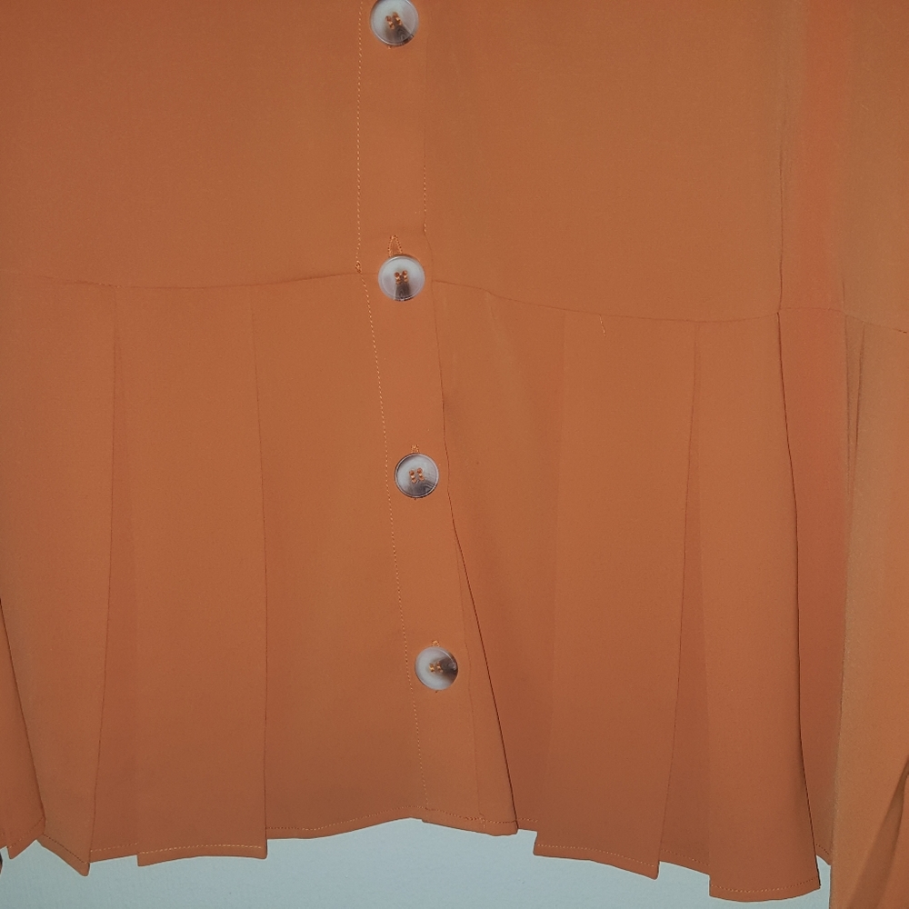 Autumn Orange smock blouse - Picture 6 of 6